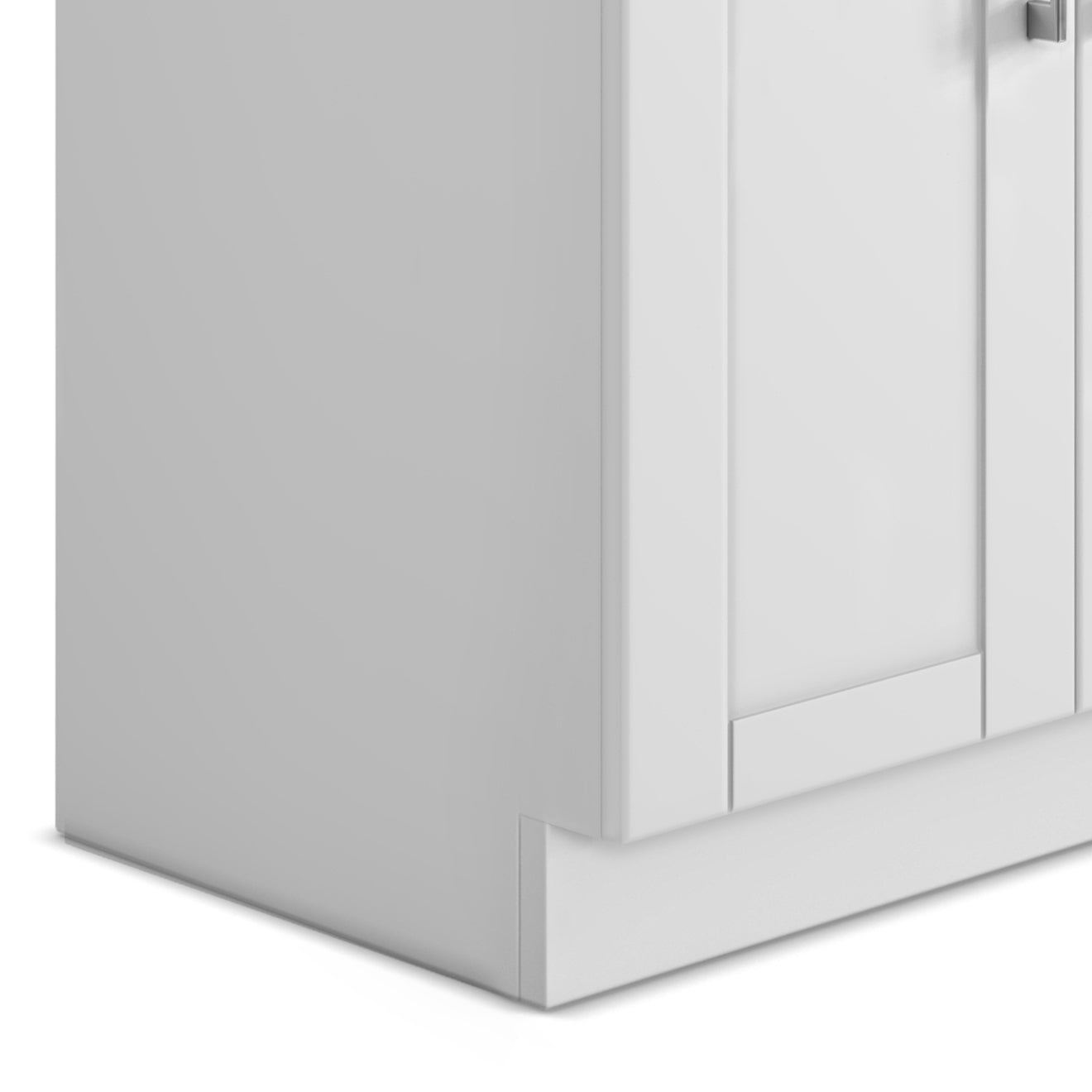 Modern Wide Shaker - 28" Laundry Cabinet with Faucet and Stainless Steel Sink