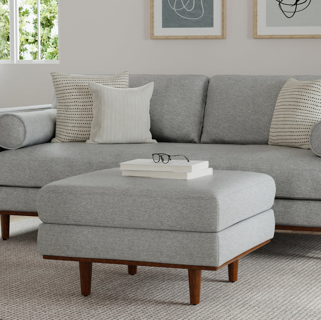 Morrison Ottoman in Mist