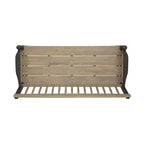 Patio Bench with Built-In Shelf