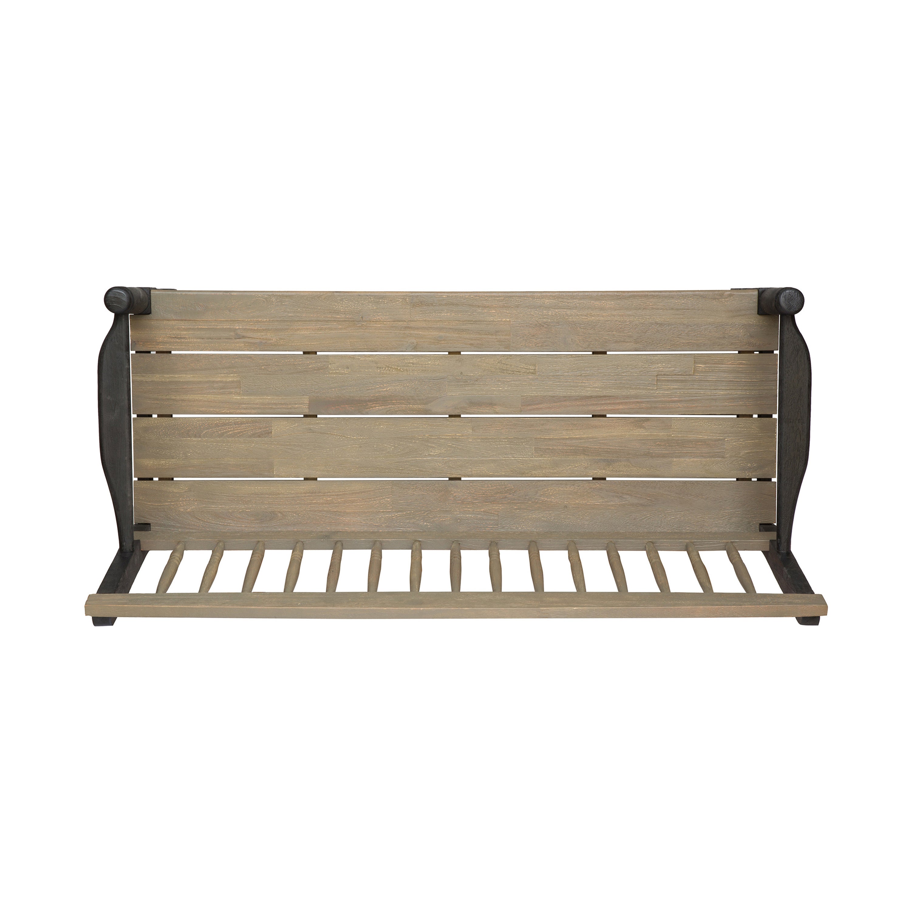 Patio Bench with Built-In Shelf