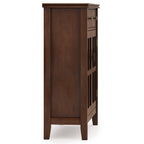 Artisan 36 Inch Wide Solid Wood Entryway Storage Cabinet in Russet