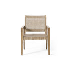 Outdoor Wicker and Acacia Wood Club Chairs, Set of 2