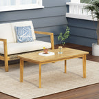 Outdoor Acacia Wood Rectangular Patio Coffee Table
