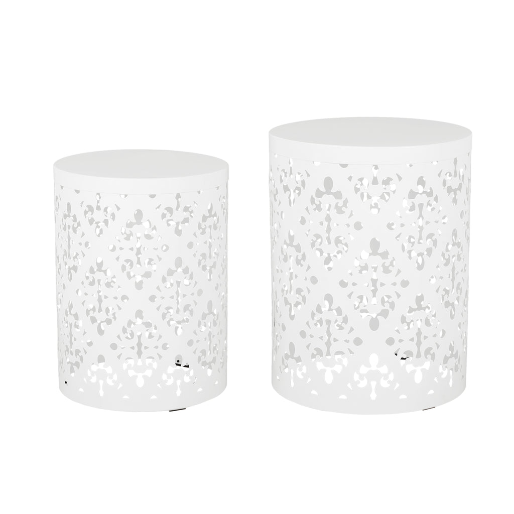 Metal Set of 2 End Tables