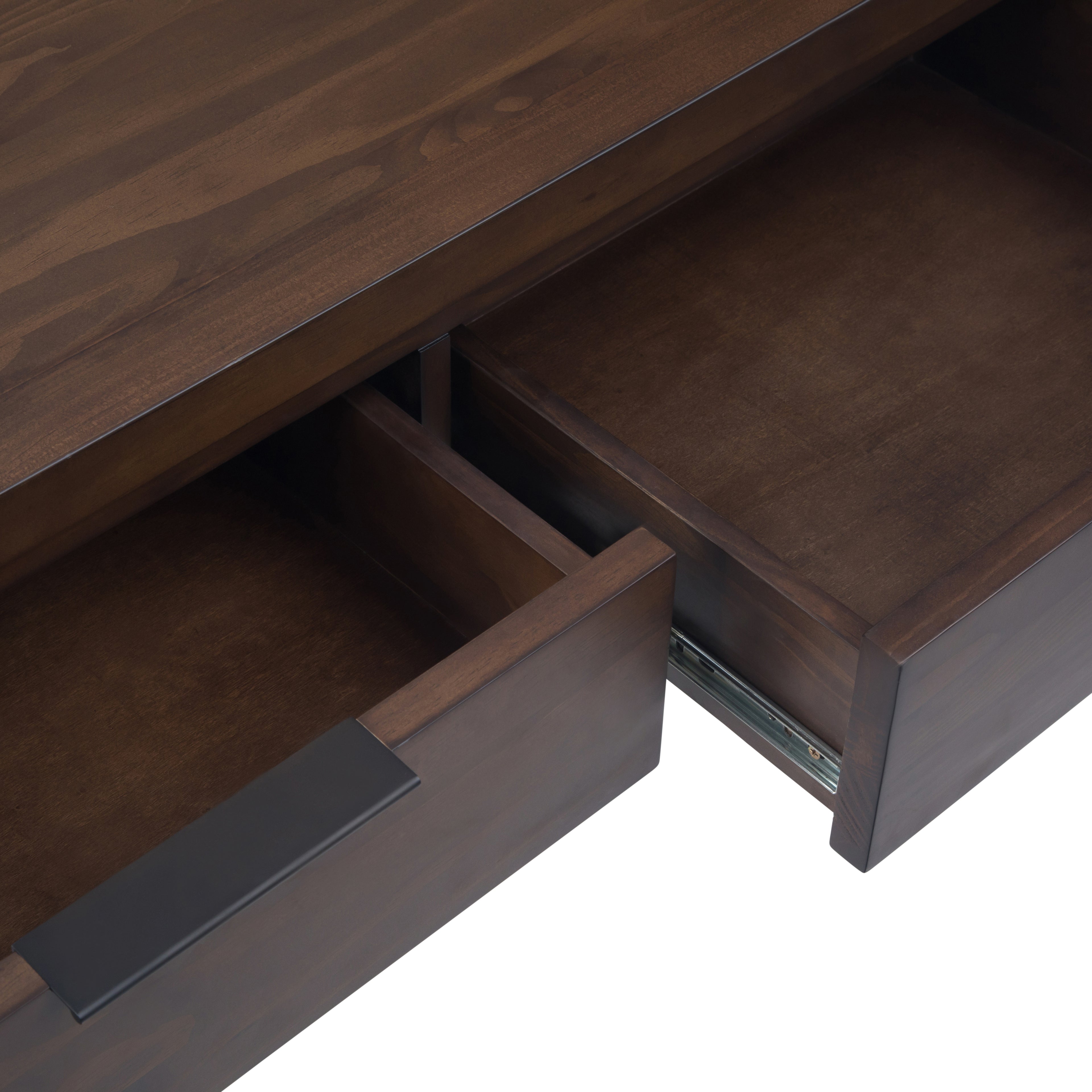 Hollander Solid Wood Wide Console Table in Warm