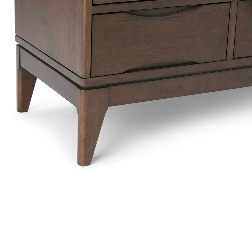 Harper 48 Inch Wide Solid Hardwood Mid-Century Modern Medium Storage Cabinet