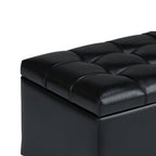 Sienna 33 Inch Wide Storage Ottoman Bench