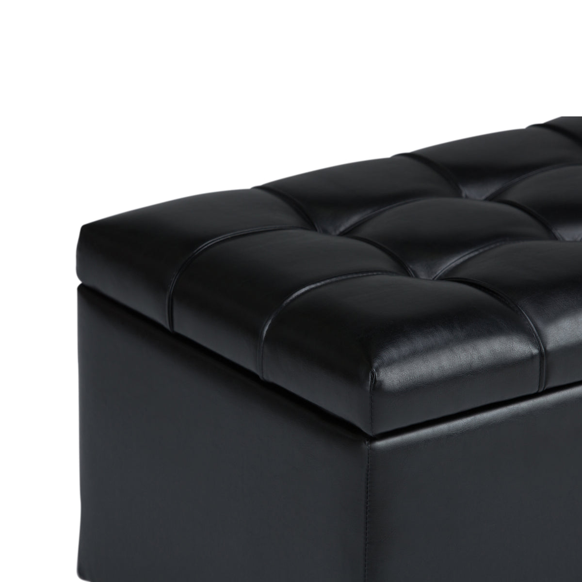 Sienna 33 Inch Wide Storage Ottoman Bench