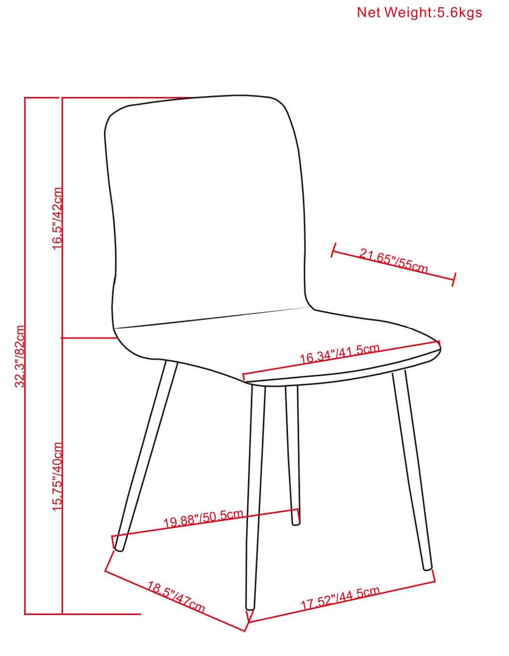 Baylor Dining Chair - Set of 2 - Dark Grey Velvet