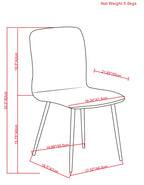 Baylor Dining Chair - Set of 2 - Dark Grey Velvet