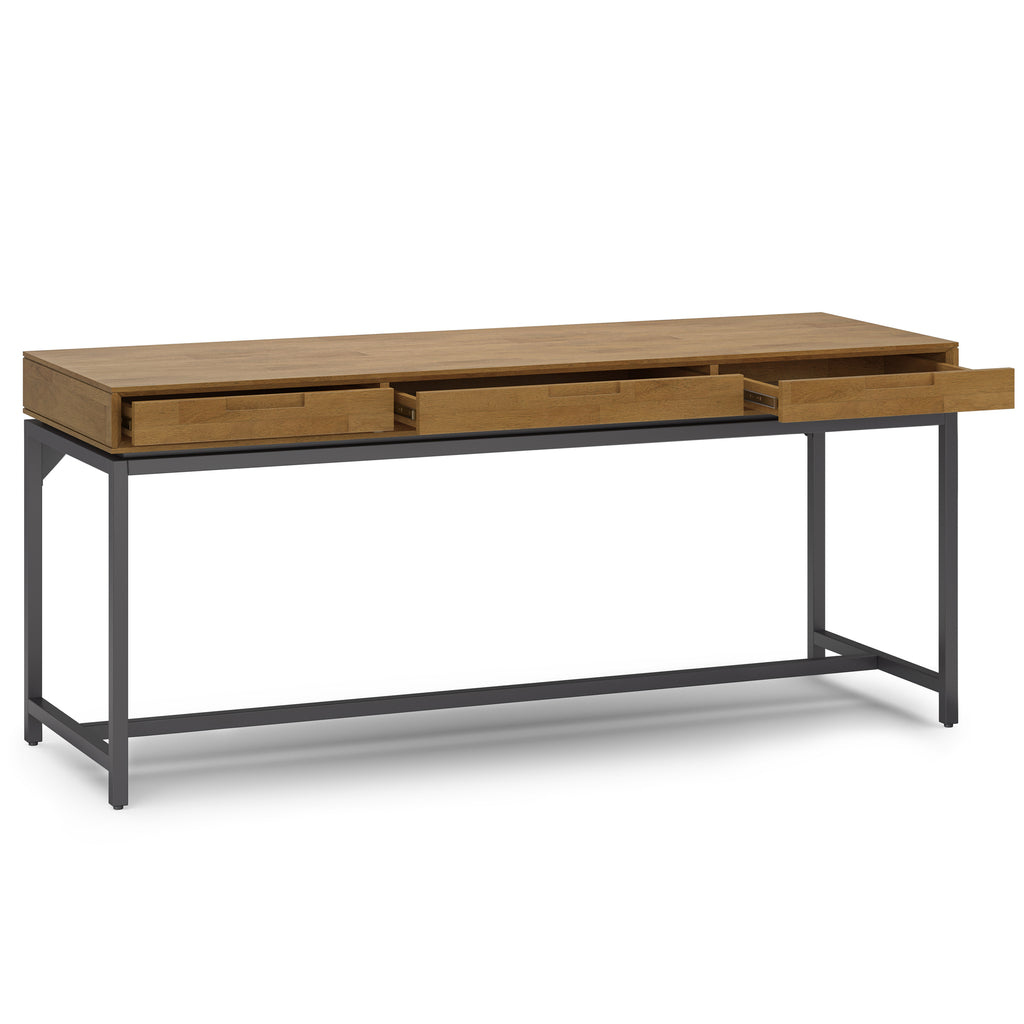 Banting - Mid Century Wide Desk - Medium Saddle