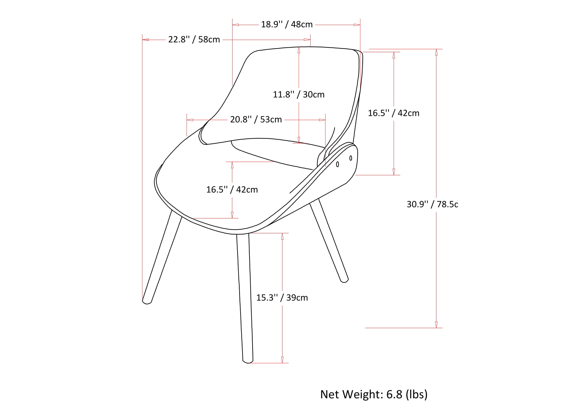 Malden Bentwood Dining Chair - Denim