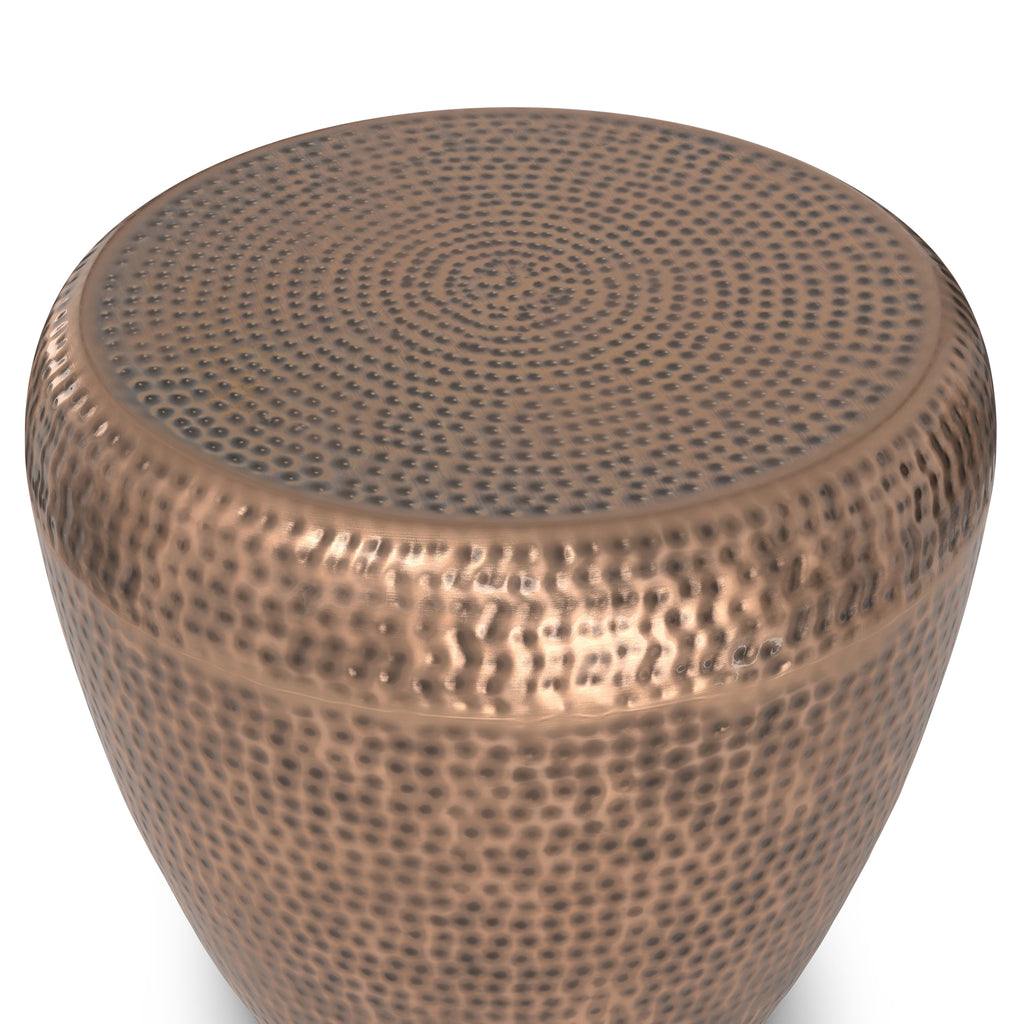 Preston 22 Inch Wide Metal Side Table in Antique
