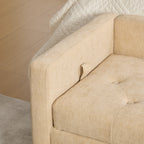 Upholstered Chenille Flip-Top Storage Bench
