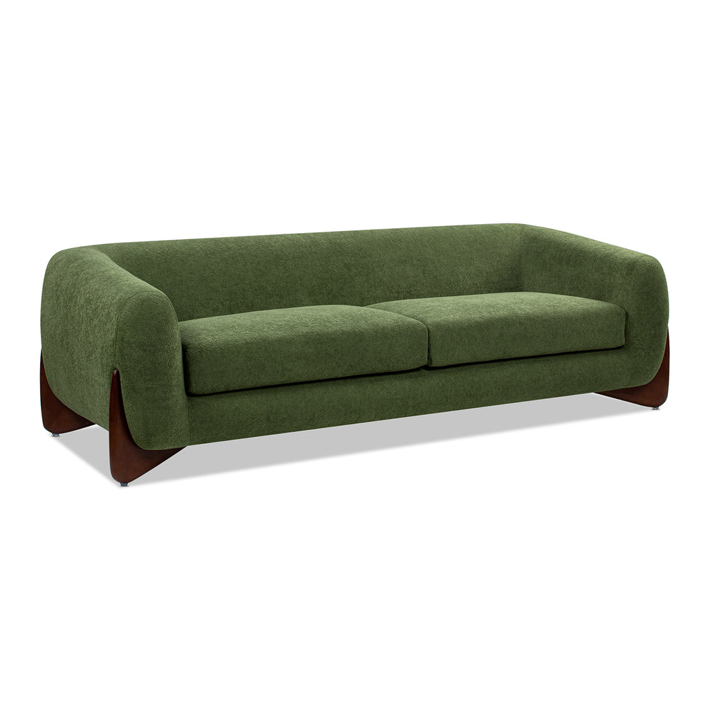 Alpine 90.5" Sherpa Sofa, Moss
