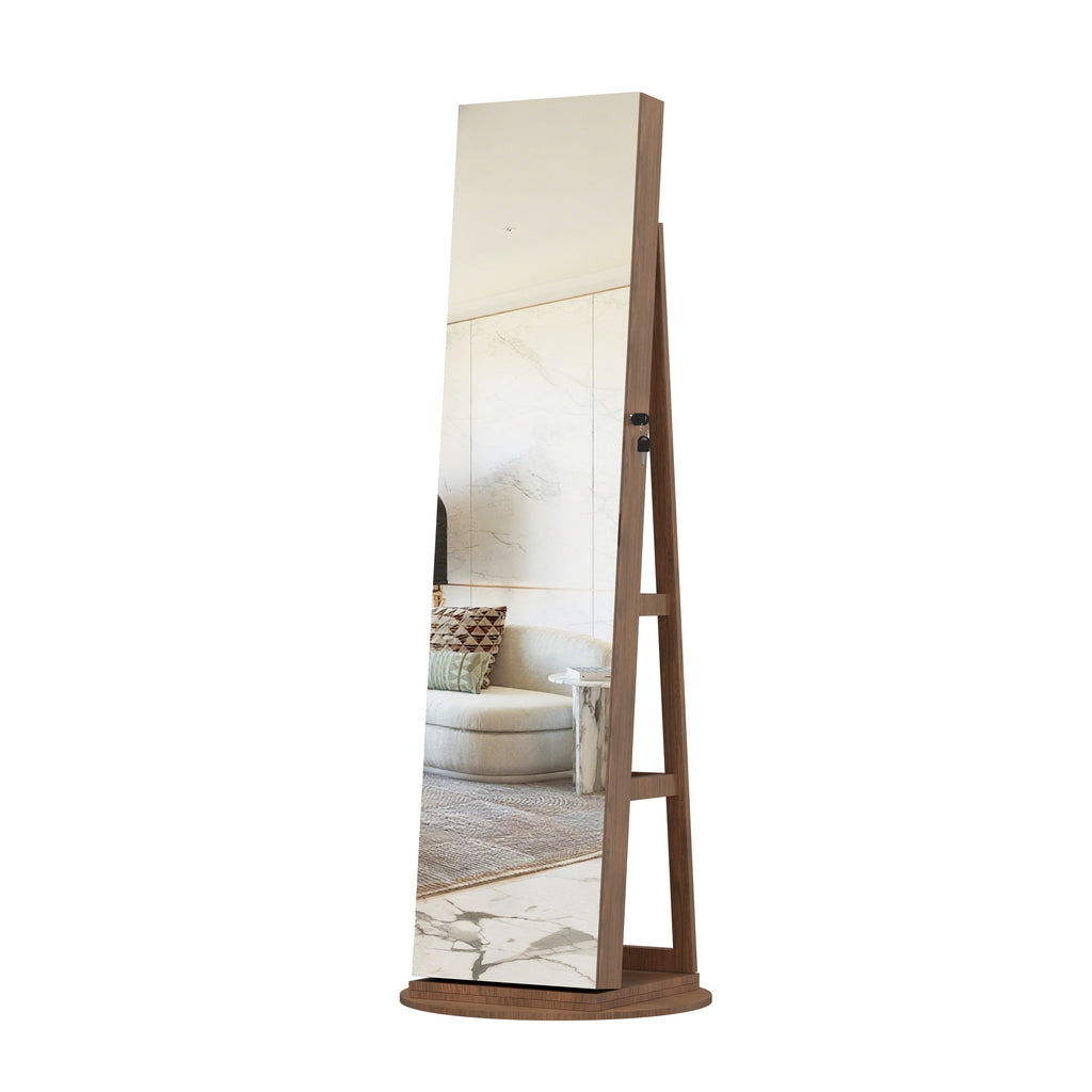 360° Swivel Jewelry Cabinet with Full Length Mirror