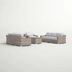 All-Weather Wicker 8-Piece Patio Sectional Set – Pre-Assembled with Cushions