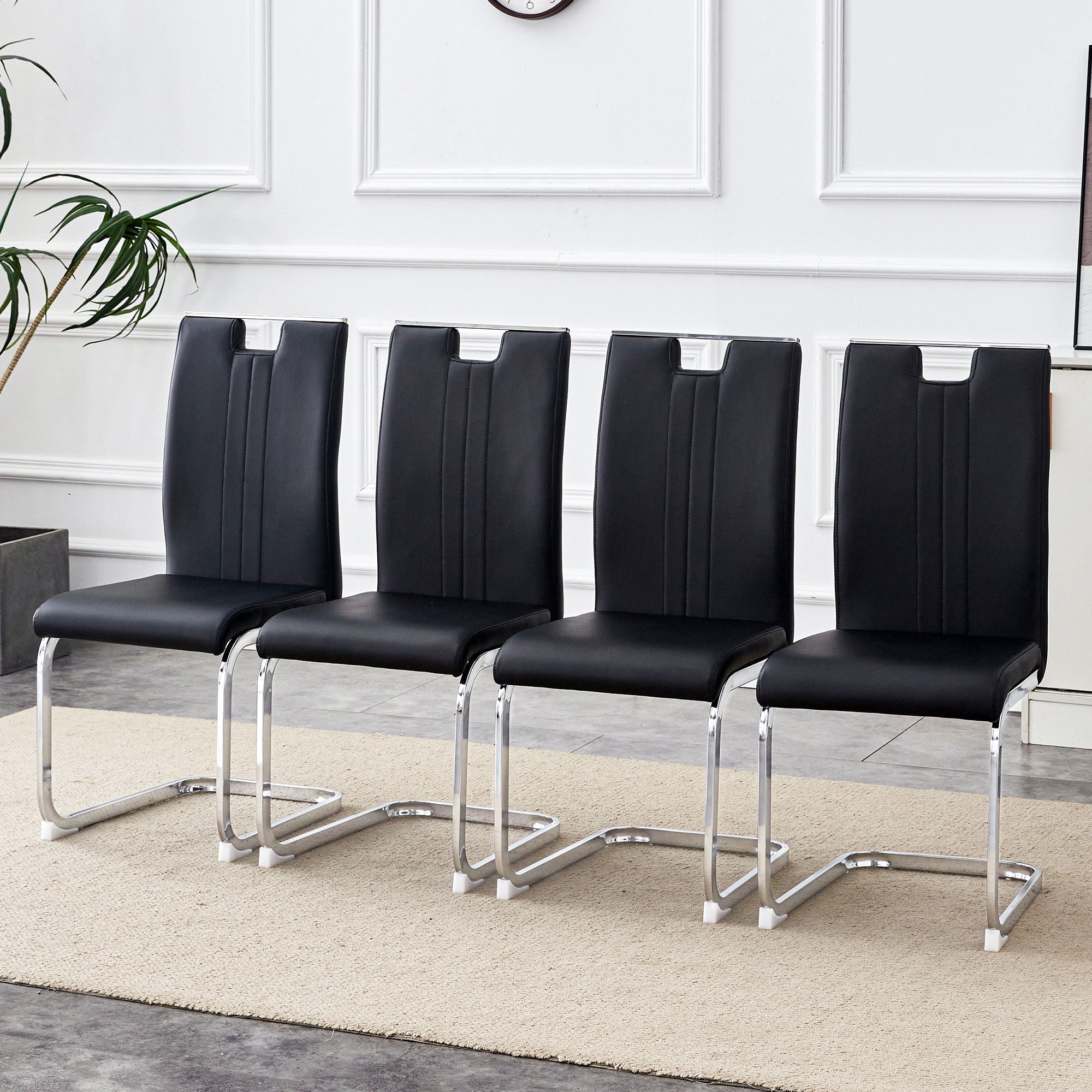 Bow Shaped Chairs with Ergonomic Design and Non-Slip Base