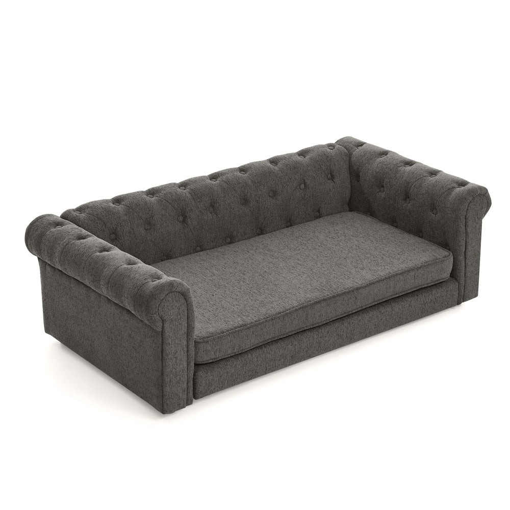 Elegant rectangular pet bed for big and oversized dogs, durable elevated dog sofa bed, comfortable dog sofa, modern and fashionable