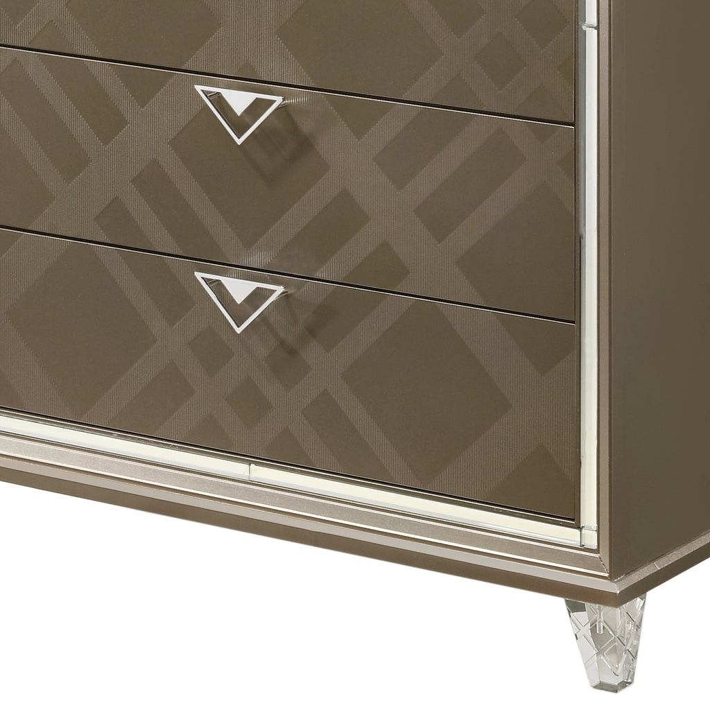 Skylar Dark Champagne Finish Chest