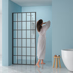 38" W x 72" H Frameless Fixed Shower Door