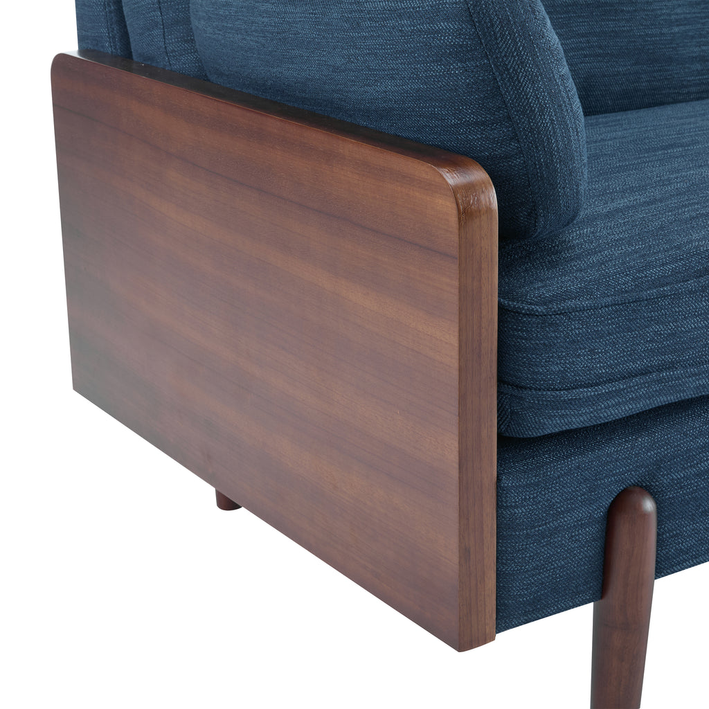 Mid-Century Modern Navy Sofa