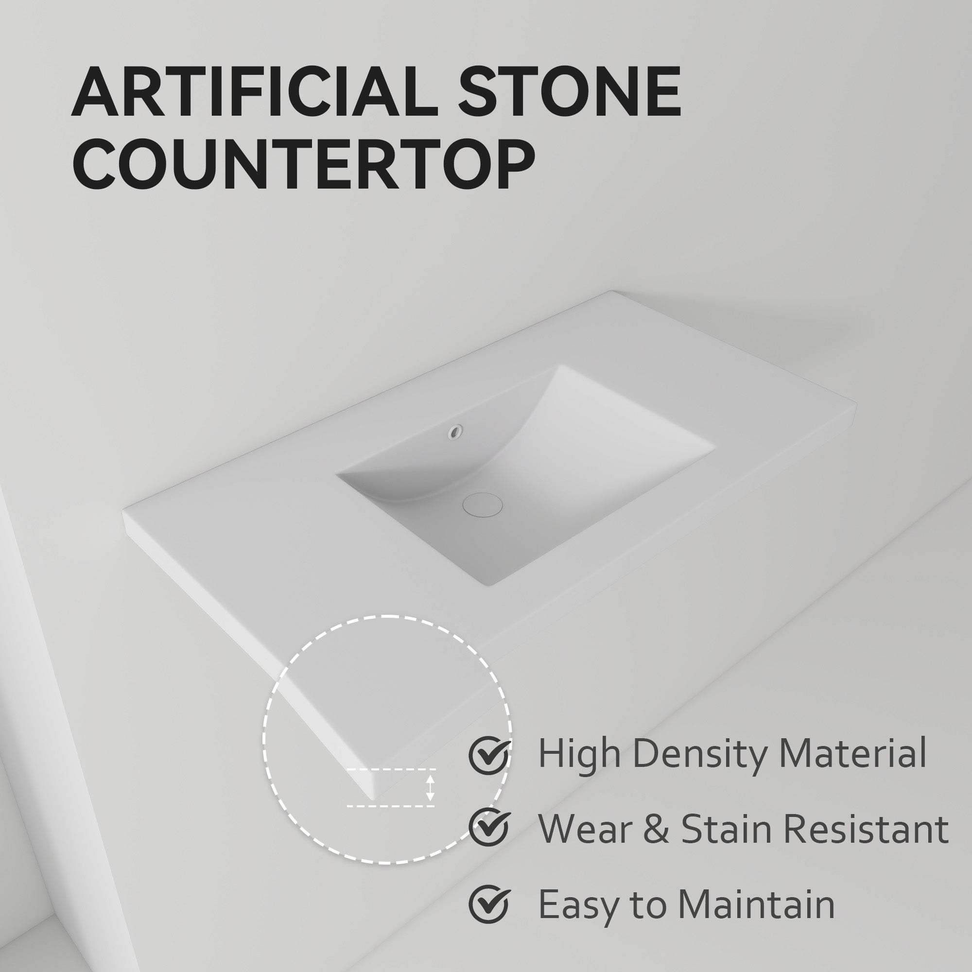 36" Ceramic Basin Sink