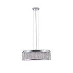 Modern Crystal Chandelier - 19 Inches Round Flush Mount Light