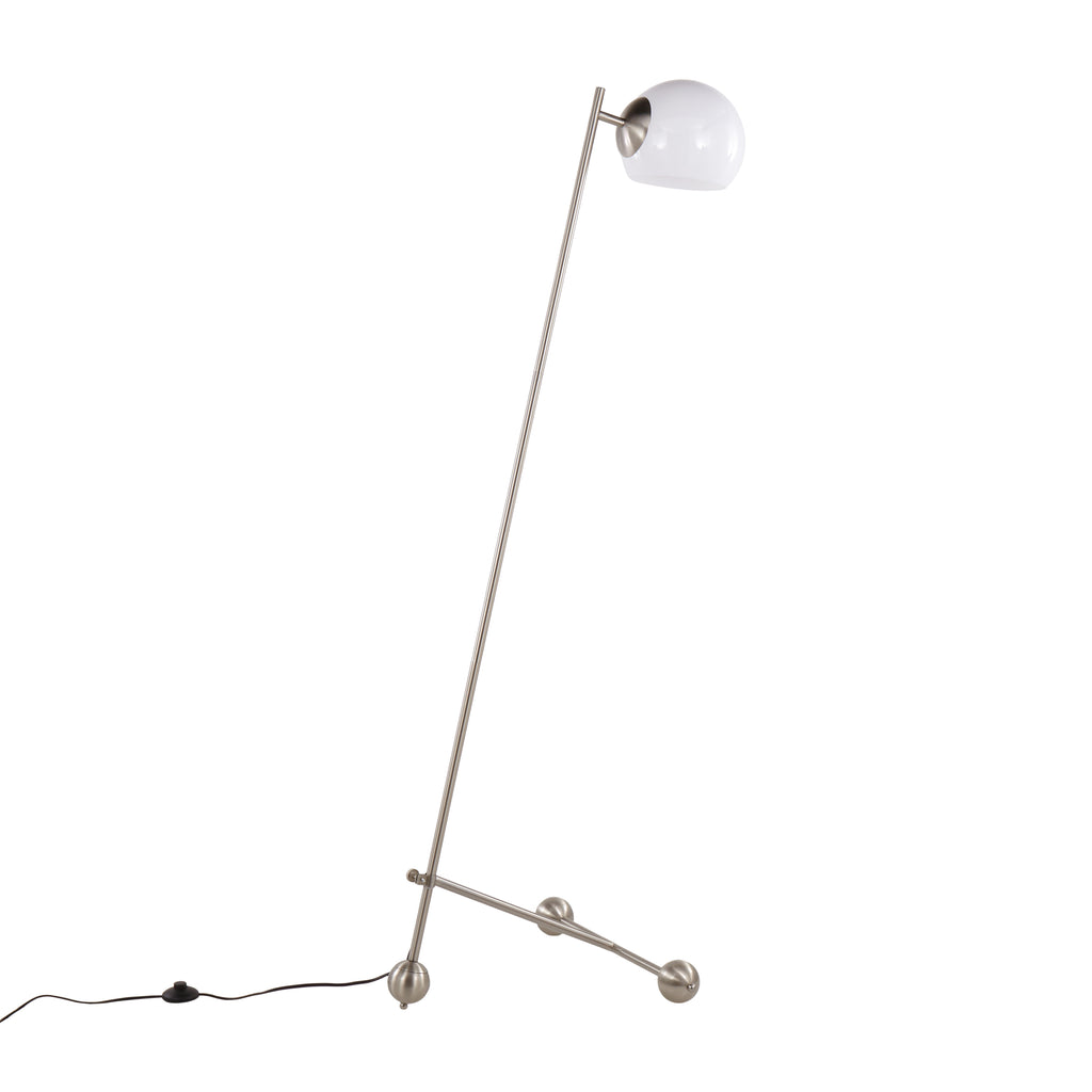 Eileen Contemporary Floor Lamp in Brushed Nickel