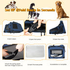 40" Soft Dog Crates Kennel with Mesh Windows