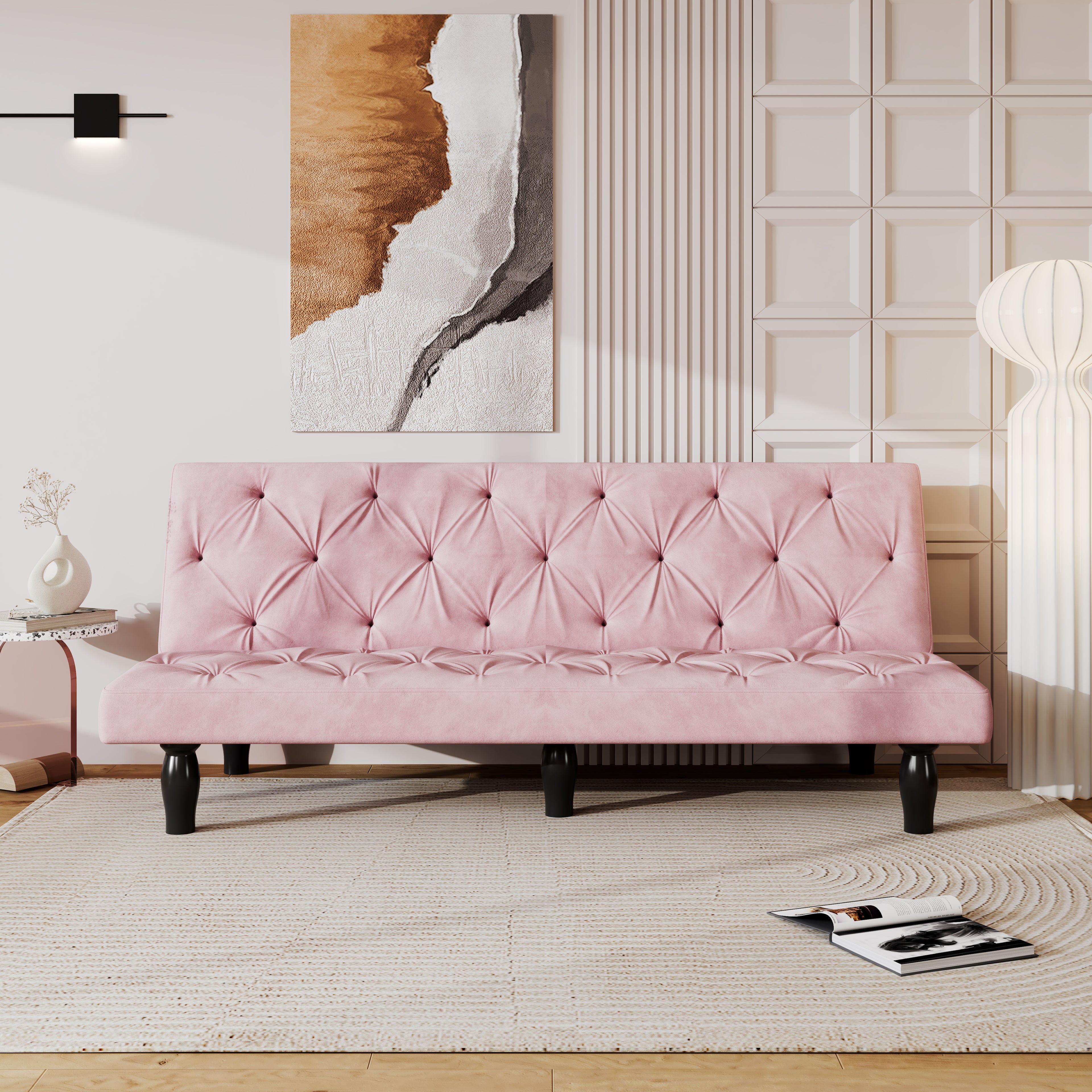 Sofa to Sofa Bed Transformation: 66"