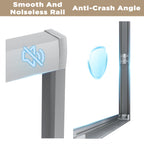 Double Sliding Shower Door with Aluminum Frame