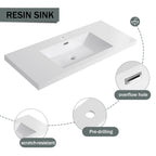48" Freestanding Bathroom Vanity with Resin Sink