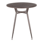 Round Dinette Table in Antique Metal