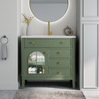 35.6" Mid-Century Bathroom Vanity Sink