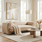 Flow 79 in. Modern Upholstered Velvet Sofa