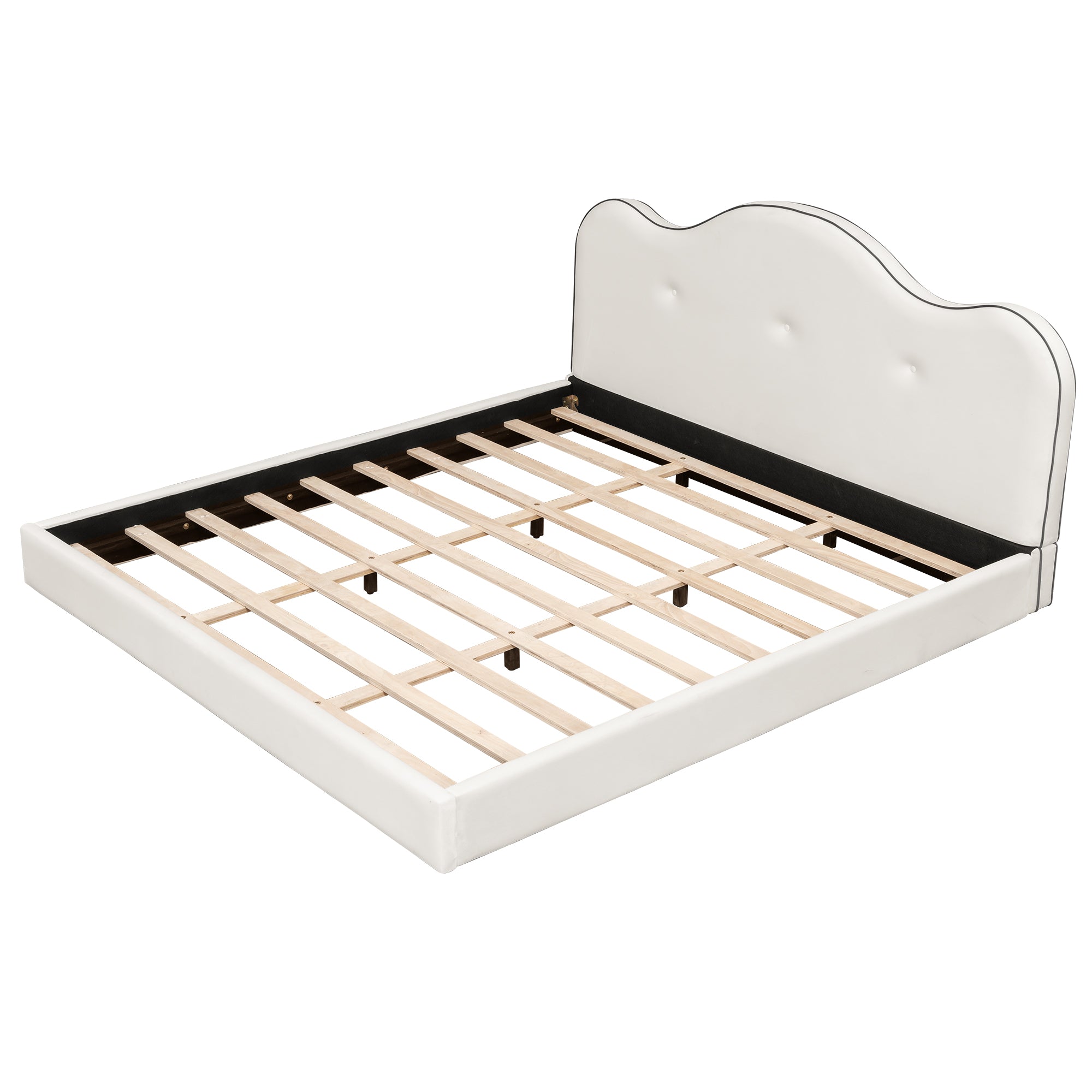 King Size Upholstered Platform Bed