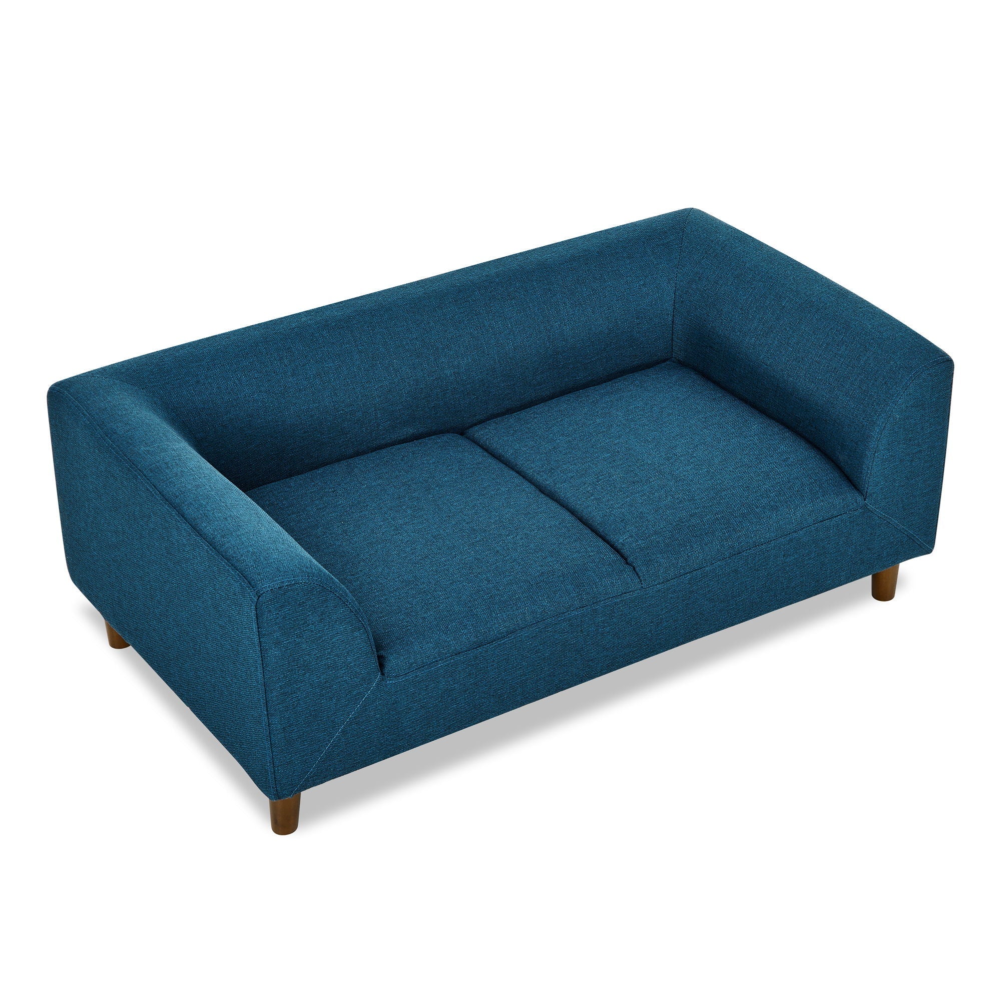 Modern Rectangular Pet Sofa With Backrest And Armrests For Small And Medium Dogs, Soft Cushion