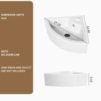Triangle Corner Sink for Bathroom