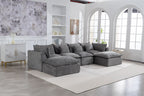 129.8" Cloud Couch Oversized Modular Sectional Sofa
