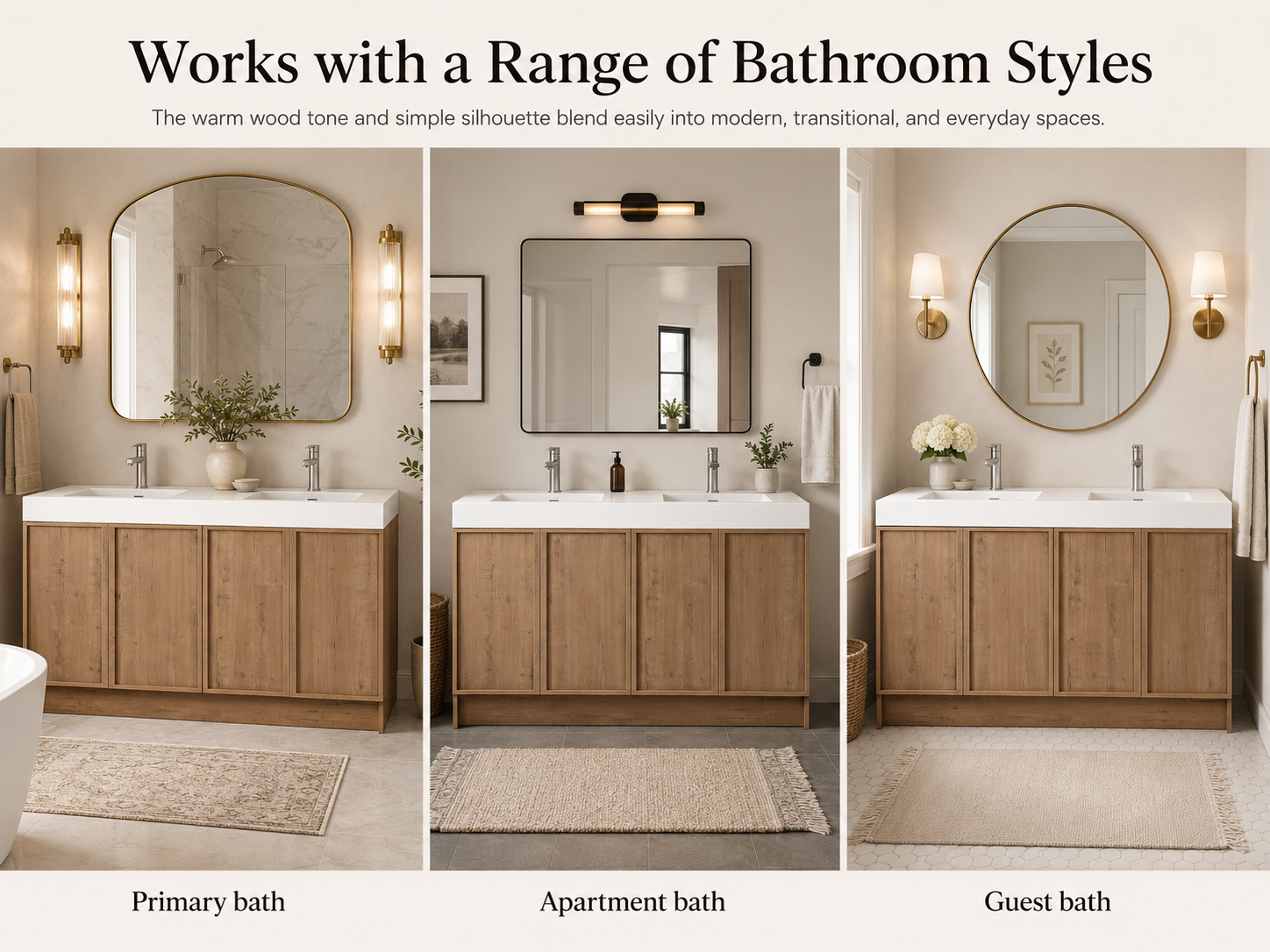 72" Freestanding Bathroom Vanity With Dual Resin Sink