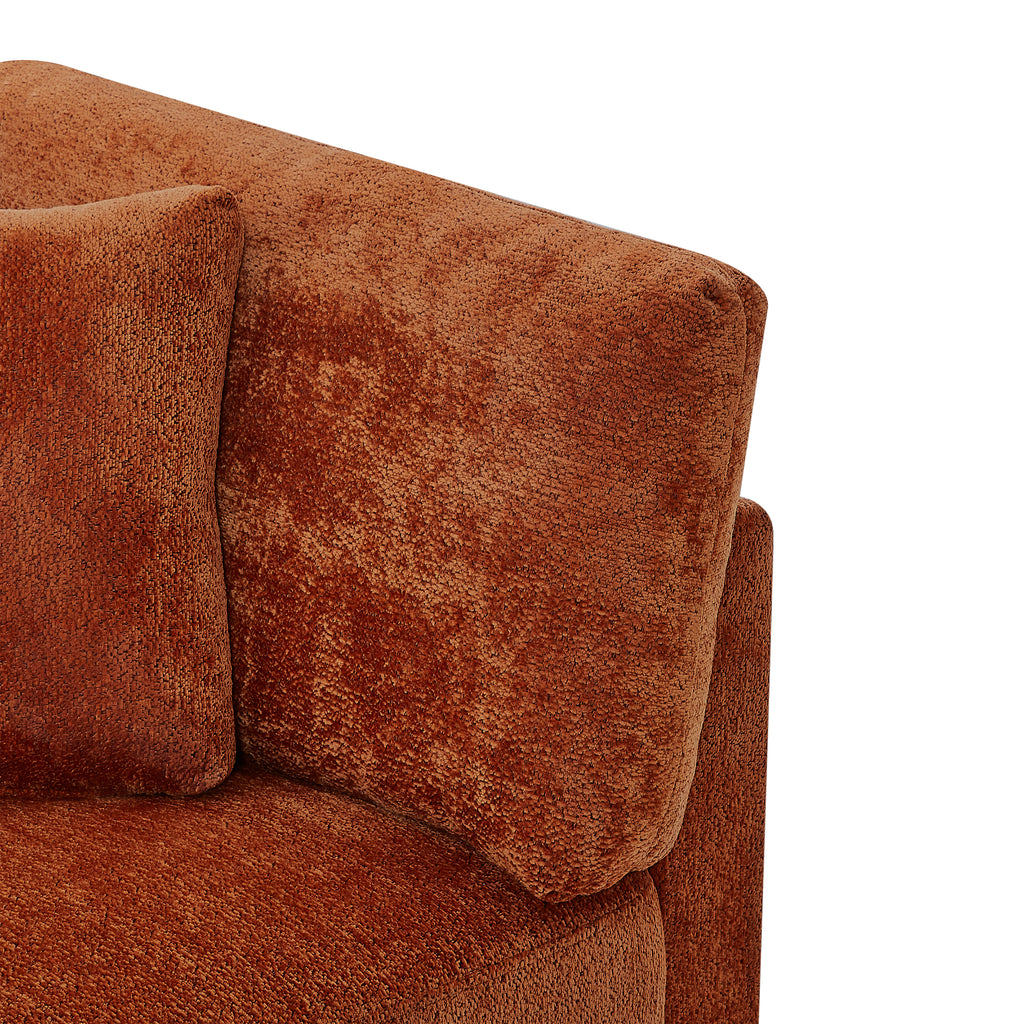 83.50" Modern Flared Arms Sofa (Caramel)