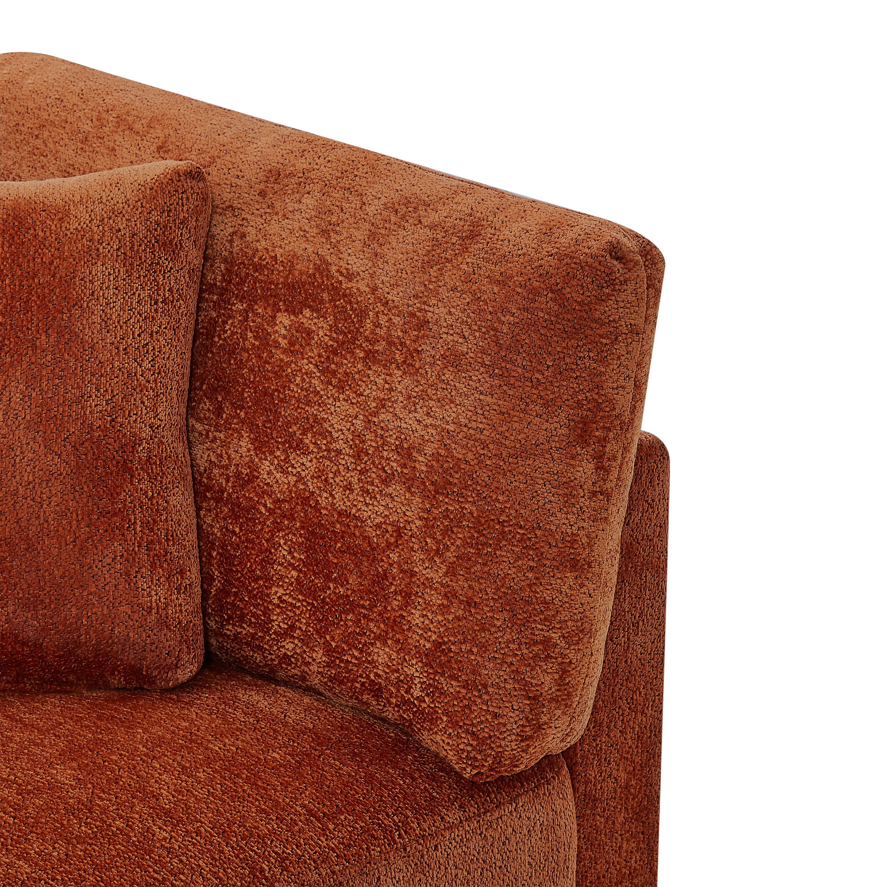 83.50" Modern Flared Arms Sofa (Caramel)