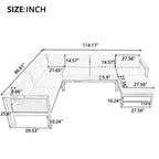 U-Style U-Shaped Outdoor Sectional Sofa Set