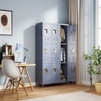 9 Door 72"H Metal Lockers With Lock