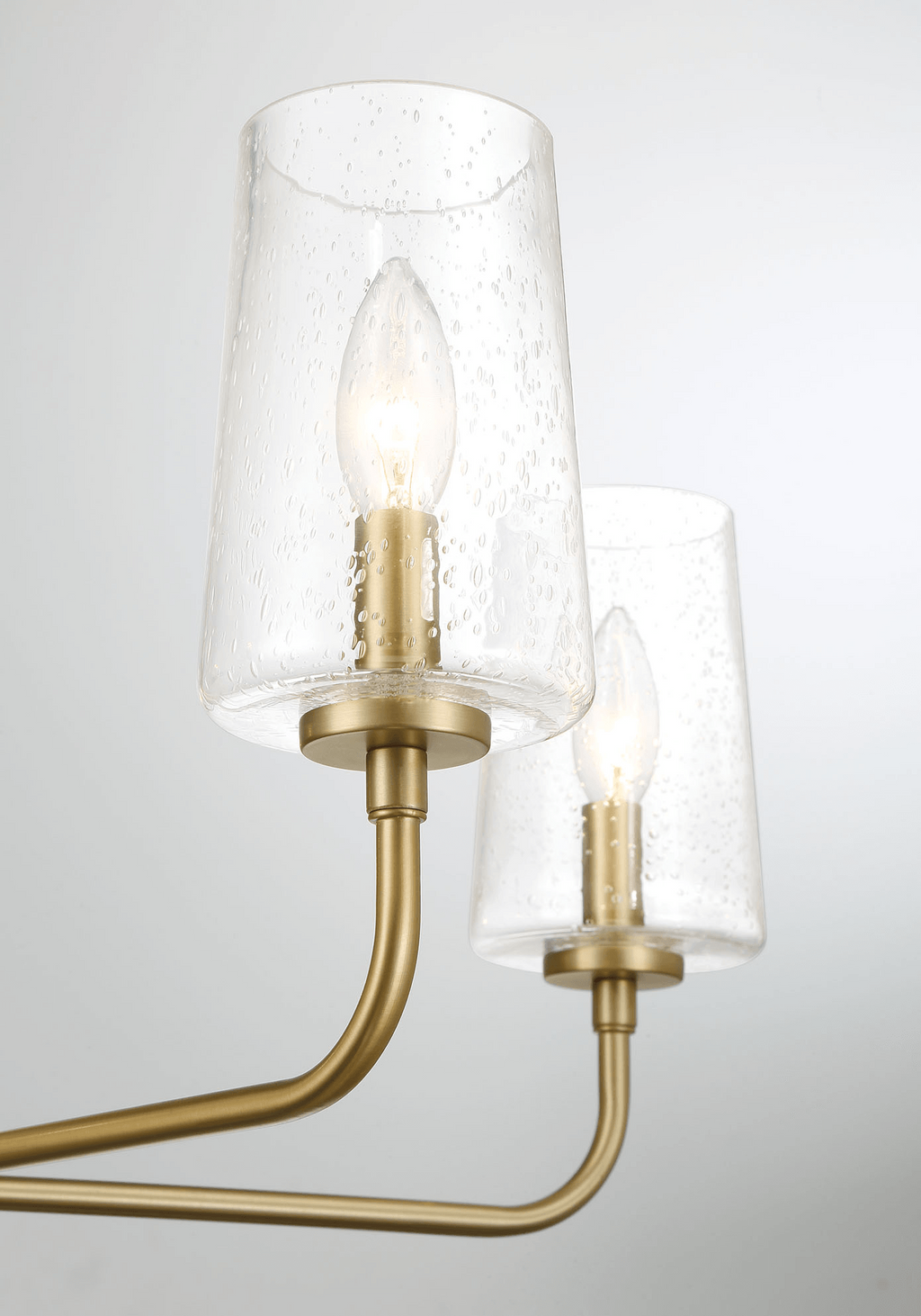Dazzle Five Lights Chandelier With Clear Seeded Glass - Satin