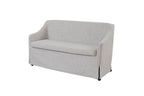 Slip Covered Settee with Casters