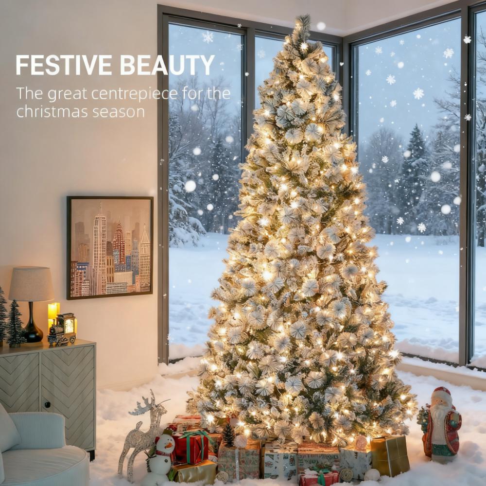 9 Ft Artificial Christmas Tree With 750 Clear Lights