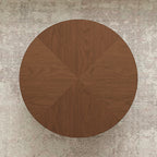 35.43 Inch Drum Shaped Round Coffee Table
