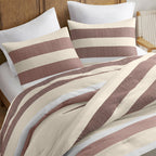 2-Piece Twin/Twin XL Stripe Textured Print Comforter Set